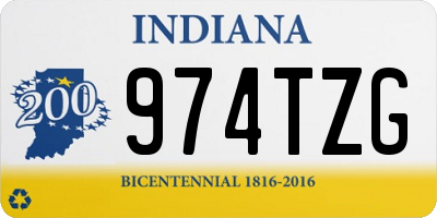 IN license plate 974TZG