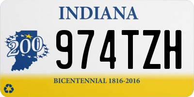 IN license plate 974TZH