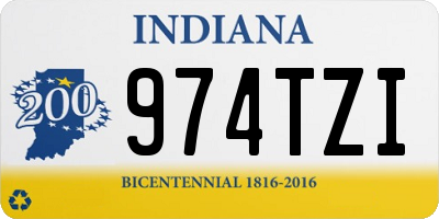 IN license plate 974TZI