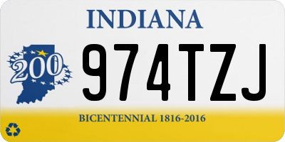 IN license plate 974TZJ