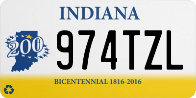 IN license plate 974TZL