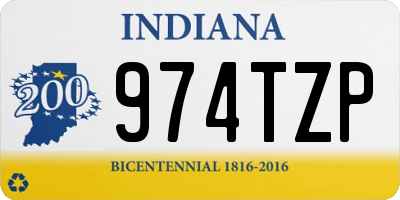 IN license plate 974TZP
