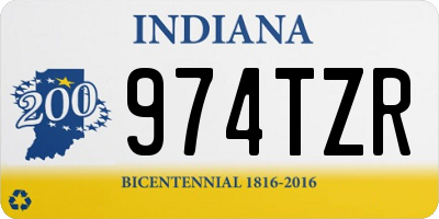 IN license plate 974TZR