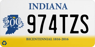 IN license plate 974TZS