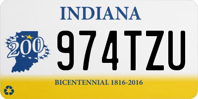 IN license plate 974TZU