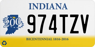 IN license plate 974TZV