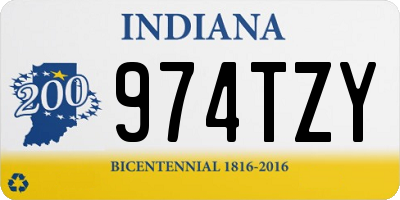 IN license plate 974TZY