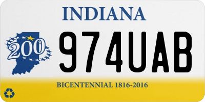 IN license plate 974UAB