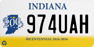 IN license plate 974UAH