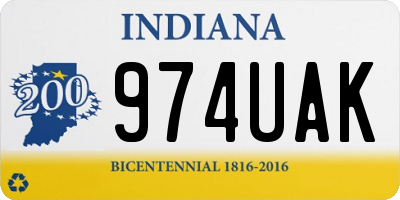 IN license plate 974UAK