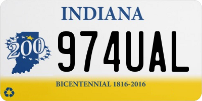 IN license plate 974UAL