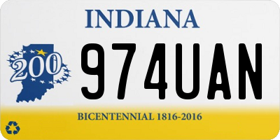 IN license plate 974UAN