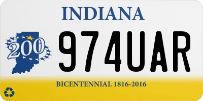 IN license plate 974UAR