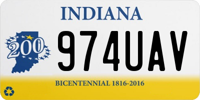 IN license plate 974UAV