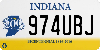 IN license plate 974UBJ