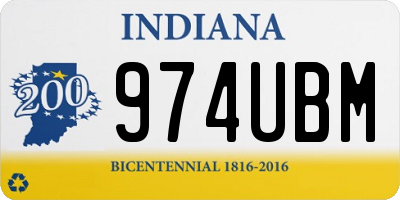 IN license plate 974UBM