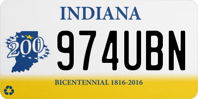IN license plate 974UBN