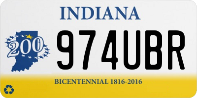 IN license plate 974UBR