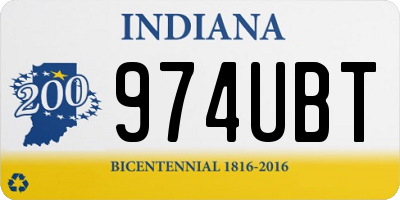 IN license plate 974UBT