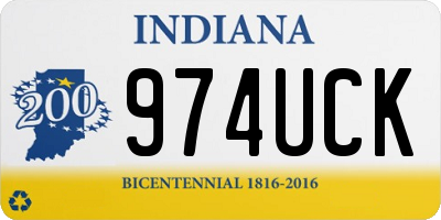IN license plate 974UCK