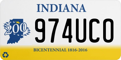 IN license plate 974UCO