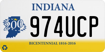 IN license plate 974UCP