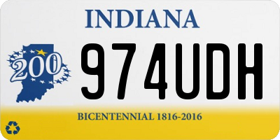 IN license plate 974UDH