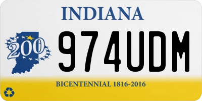 IN license plate 974UDM