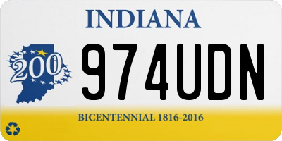 IN license plate 974UDN