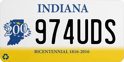 IN license plate 974UDS