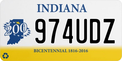 IN license plate 974UDZ
