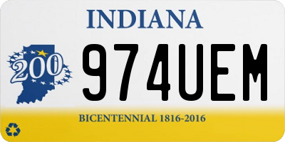 IN license plate 974UEM