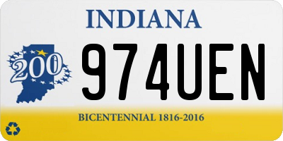 IN license plate 974UEN