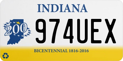 IN license plate 974UEX