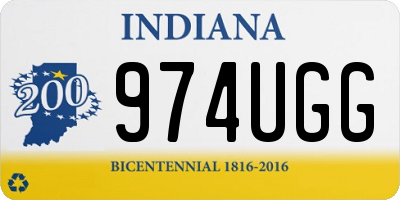 IN license plate 974UGG