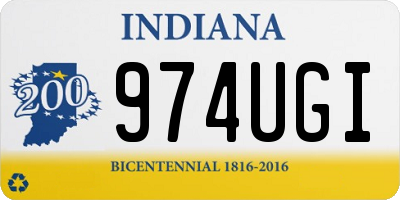 IN license plate 974UGI