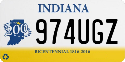 IN license plate 974UGZ