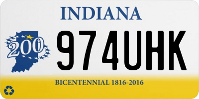 IN license plate 974UHK