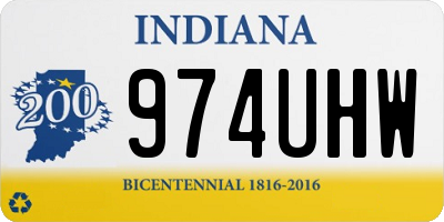 IN license plate 974UHW