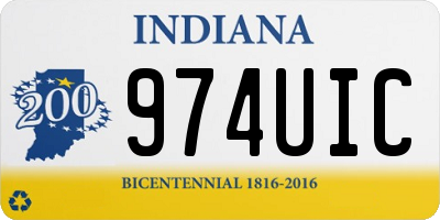 IN license plate 974UIC