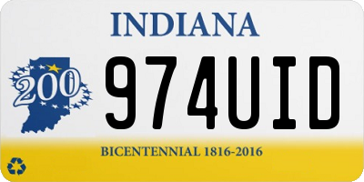 IN license plate 974UID