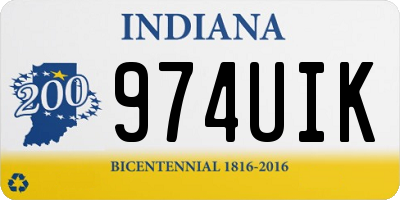 IN license plate 974UIK