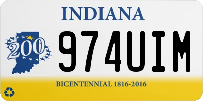 IN license plate 974UIM