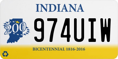 IN license plate 974UIW