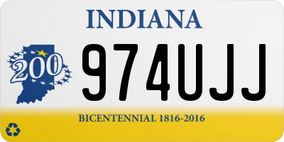 IN license plate 974UJJ