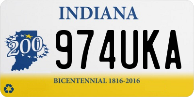 IN license plate 974UKA