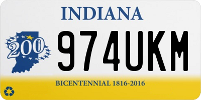 IN license plate 974UKM