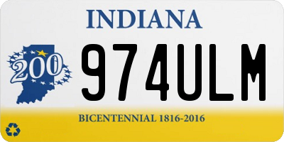 IN license plate 974ULM