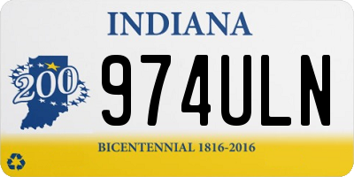 IN license plate 974ULN