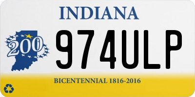 IN license plate 974ULP